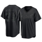Detroit Tigers #35 Justin Verlander Player Black AmberGomez T-shirt Home Game Stitched Jerseys
