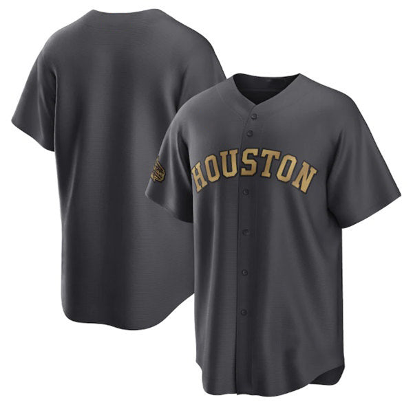 Houston Astros Blank Charcoal AmberGomez 2022 All-Star Cool Base Stitched Jersey