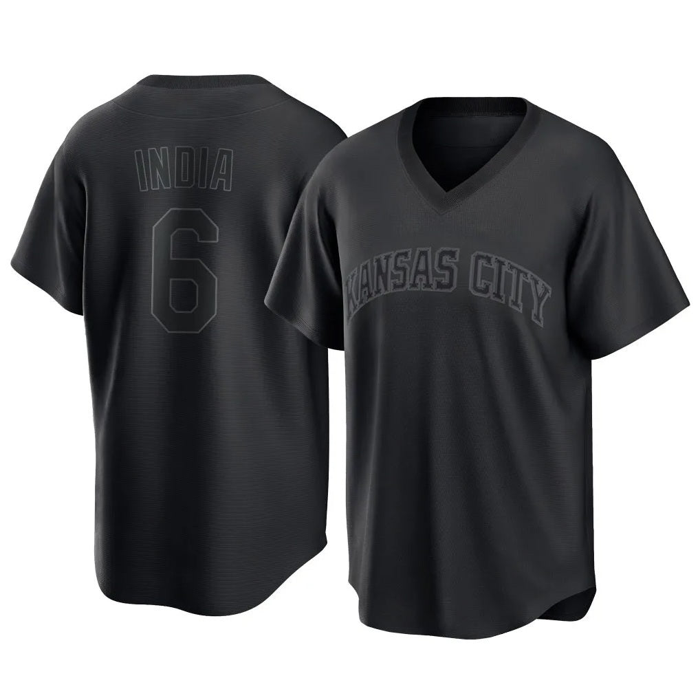 Kansas City Royals #6 Jonathan India Player Black AmberGomez Fashion Game Stitched Jerseys