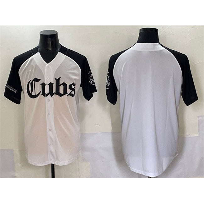 Chicago Cubs Blank White Black AmberGomez 'Gothic North Side Edition' Vapor Premier Limited Stitched Jersey