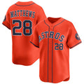 Houston Astros #28 Brice Matthews Orange AmberGomez 2025 Alternate Limited Stitched Jersey