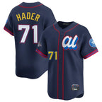 Houston Astros #71 Josh Hader Player Navy AmberGomez American League All-Star Game Limited Stitched Jerseys