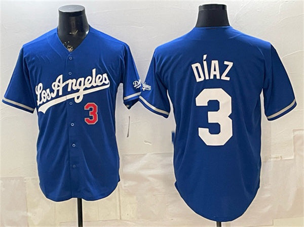 Los Angeles Dodgers #3 Edwin D¨ªaz Royal AmberGomez Alternate Stadium Stitched Jersey