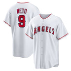 Los Angeles Angels #9 Zach Neto White AmberGomez Home Replica Jersey