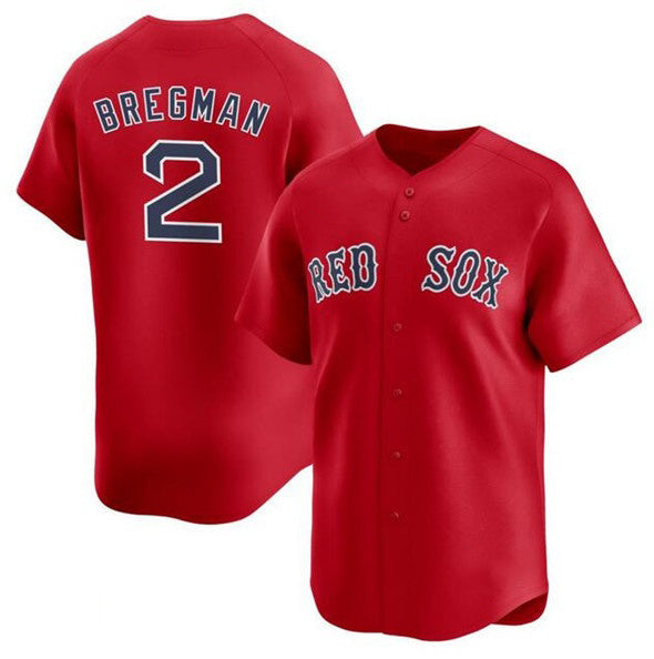 Boston Red Sox #2 Alex Bregman Red AmberGomez 2024 Alternate Limited Stitched Jersey