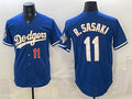 Los Angeles Dodgers #11 Roki Sasaki Royal AmberGomez 2026 Alternate Gold Collection Stadium Stitched Jersey