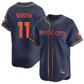 Houston Astros #11 Cam Smith Player Navy AmberGomez City Connect Home Limited Stitched Jerseys