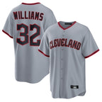 Cleveland Guardians #32 Gavin Williams Player Gray AmberGomez Home Game Stitched Jerseys