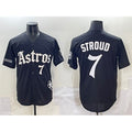 Houston Astros #7 C.J. Stroud Black AmberGomez Gothic 'Houston Born Barrio Raised' Limited Stitched Jersey