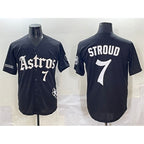 Houston Astros #7 C.J. Stroud Black AmberGomez Gothic 'Houston Born Barrio Raised' Limited Stitched Jersey