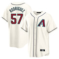 Arizona Diamondbacks #57 Eduardo Rodriguez Player Cream AmberGomez Home Game Stitched Jerseys