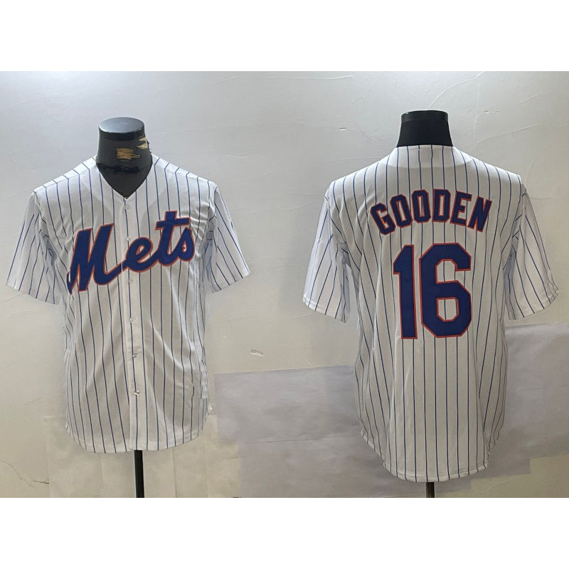 New York Mets #16 Dwight Gooden White AmberGomez Cool Base Stitched Jersey 2