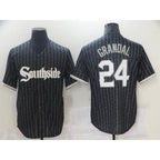 Chicago White Sox #24 Grandal City Edition Black AmberGomez Game 2021 Jerseys