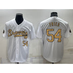 Atlanta Braves #54 Max Fried Number White AmberGomez 2022 All Star Stitched Cool Base Jersey