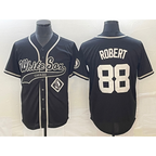 Chicago White Sox #88 Luis Robert Black AmberGomez Cool Base Stitched Jersey