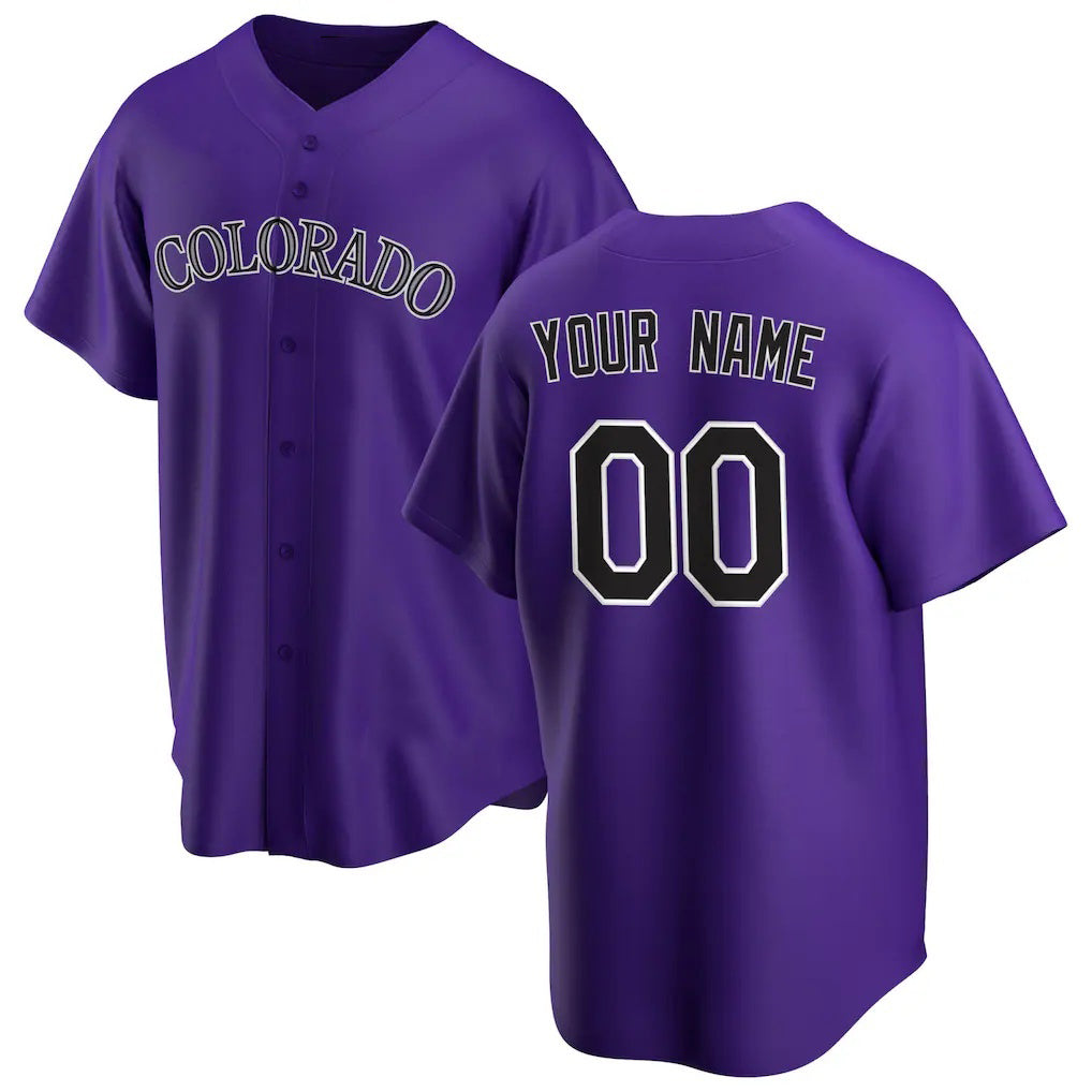 Custom Colorado Rockies Purple AmberGomez Alternate Replica Jersey