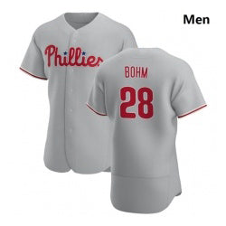 Philadelphia Phillies #28 Alec Bohm Gray AmberGomez Road 2020 Authentic Player Jersey