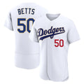 Los Angeles Dodgers #50 Mookie Betts Player Gold White AmberGomez 2026 Collection Stadium Limited Elite Stitched Jerseys