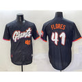 San Francisco Giants #41 Wilmer Flores Anthracite AmberGomez 2025 City Connect Limited Stitched Jersey