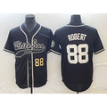 Chicago White Sox #88 Luis Robert Number Black AmberGomez Cool Base Stitched Jersey