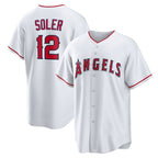 Los Angeles Angels #12 Jorge Soler White AmberGomez Home Replica Jersey