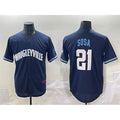 Chicago Cubs #21 Sammy Sosa Navy AmberGomez City Connect Stitched Jersey