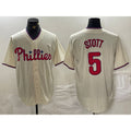 Philadelphia Phillies #5 Bryson Stott Cream AmberGomez Cool Base Jersey