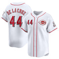 Cincinnati Reds #44 Elly De La Cruz White AmberGomez Home Limited Player Jersey