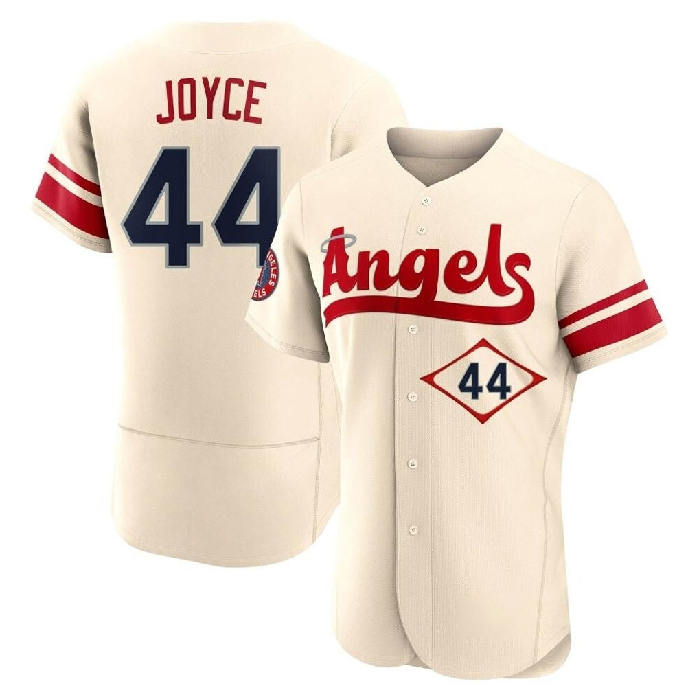 Los Angeles Angels #44 Ben Joyce Player Cream AmberGomez City Connect Limited ELite Home Stitched Jerseys