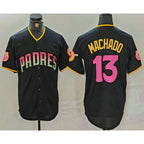 San Diego Padres #13 Manny Machado Black AmberGomez 20th Anniversary Cool Base Stitched Jersey