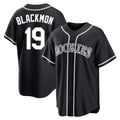 Colorado Rockies #19 Charlie Blackmon Player Black AmberGomez Fashion Out Home Game Stitched Jerseys
