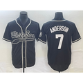 Chicago White Sox #7 Tim Anderson Black AmberGomez Cool Base Stitched Jersey
