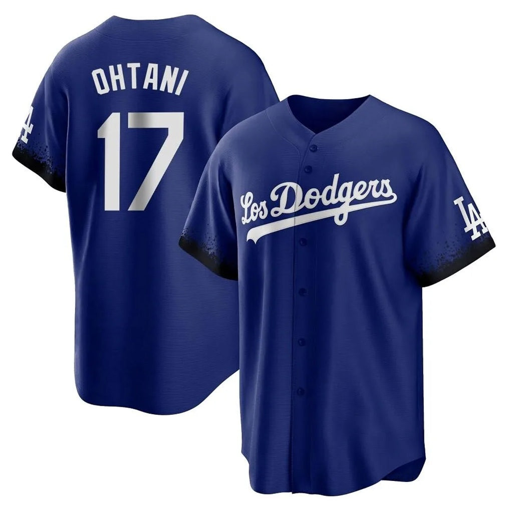 Los Angeles Dodgers #17 Shohei Ohtani Player Royal AmberGomez City Connect Home Game Stitched Jerseys