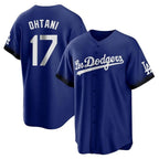 Los Angeles Dodgers #17 Shohei Ohtani Player Royal AmberGomez City Connect Home Game Stitched Jerseys