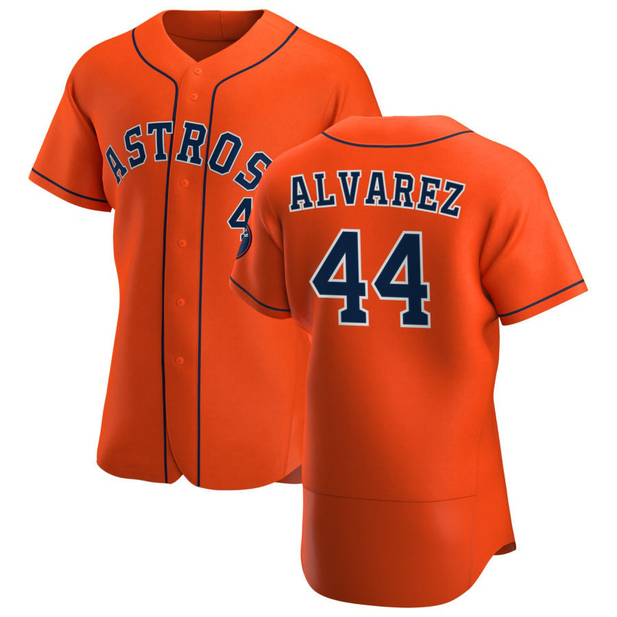Houston Astros #44 Yordan Alvarez Orange AmberGomez Alternate 2020 Authentic Team Jersey