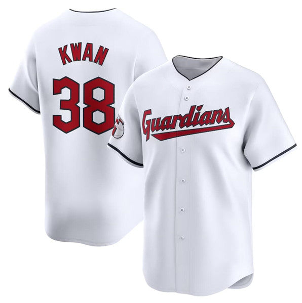 Cleveland Guardians #38 Steven Kwan White AmberGomez Home Limited Stitched Jersey1