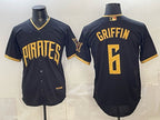 Pittsburgh Pirates #6 Konnor Griffin Black AmberGomez 2026 City Connect Stadium Stitched Jersey