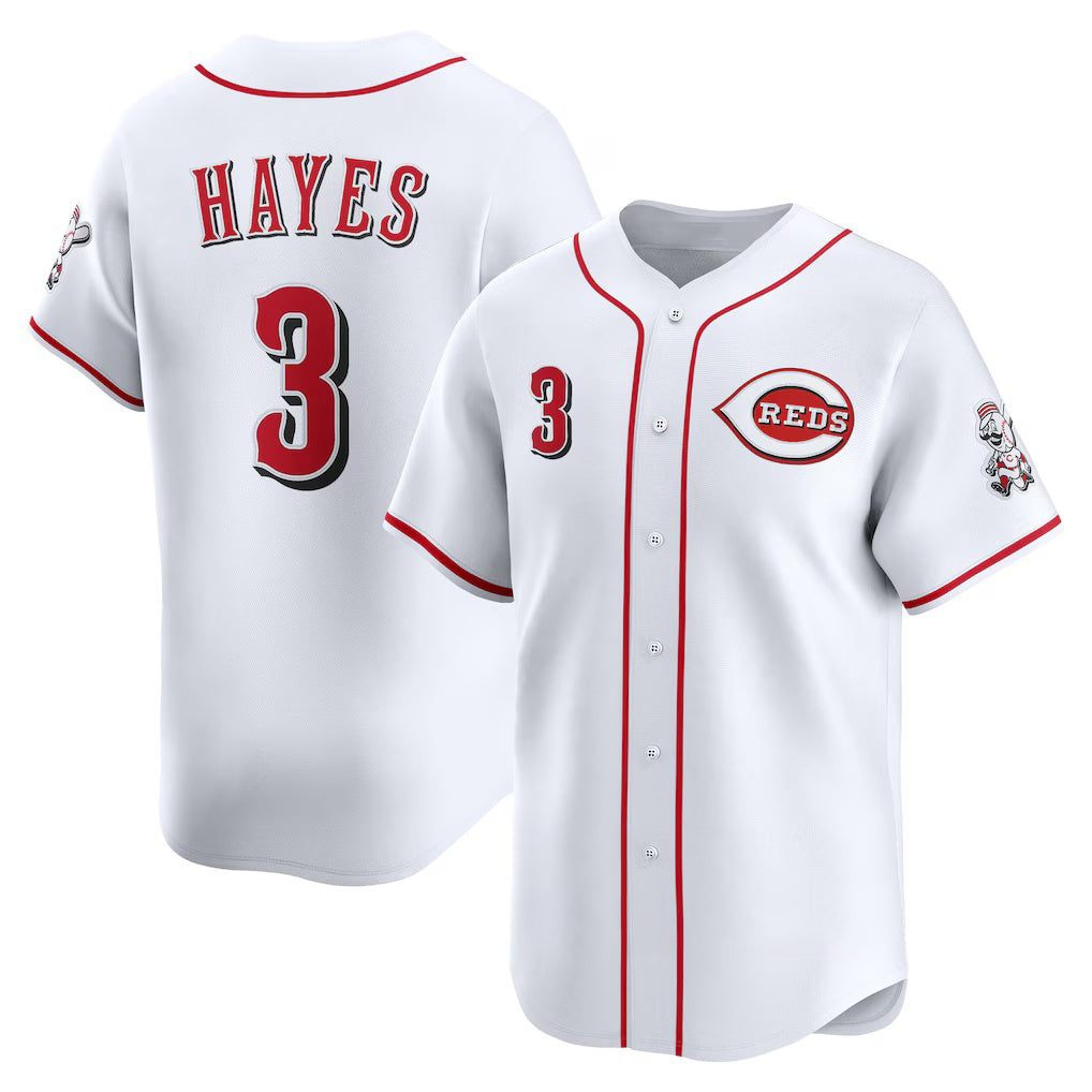 Cincinnati Reds #3 Ke'Bryan Hayes White AmberGomez Home Limited Player Jersey