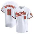 Baltimore Orioles #11 Jordan Westburg White AmberGomez Home Limited Player Jersey