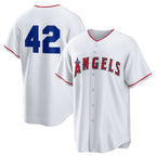 Los Angeles Angels #42 Jackie Robinson White AmberGomez Home 2025 Day Replica Jersey
