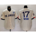 Los Angeles Dodgers #17 Shohei Ohtani Cream AmberGomez 2024 City Connect Limited Jersey