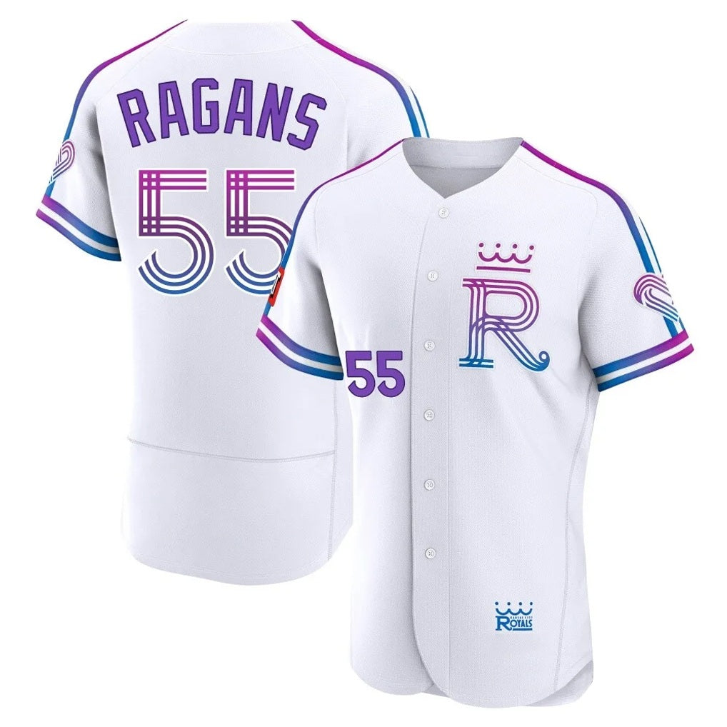 Kansas City Royals #55 Cole Ragans Player White AmberGomez 2026 City Connect Limited Elite Home Stitched Jerseys