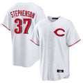 Cincinnati Reds #37 Tyler Stephenson Player White AmberGomez Home Game Stitched Jerseys