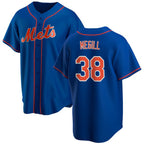 New York Mets #38 Tylor Megill Royal AmberGomez Cool Base Stitched Jersey