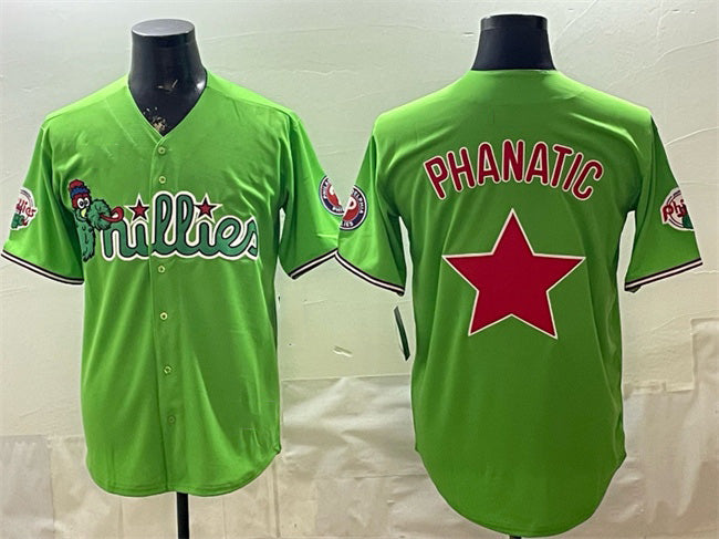 Philadelphia Phillies Light Green AmberGomez Phanatic Limited Stitched Jersey