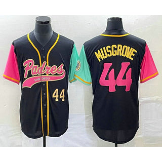 San Diego Padres #44 Joe Musgrove Number Black AmberGomez NEW 2023 City Connect Cool Base Stitched Jersey