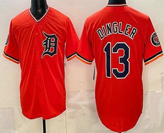 Detroit Tigers #13 Dillon Dingler Orange AmberGomez Limited Jersey