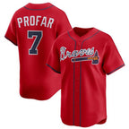 Atlanta Braves #7 Jurickson Profar Red AmberGomez 2025 Alternate Limited Stitched Jersey