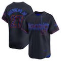 Toronto Blue Jays #27 Vladimir Guerrero Jr. Black AmberGomez 2024 City Connect Limited Player Jersey