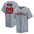 Washington Nationals #29 James Wood Gray AmberGomez Road Replica Jersey